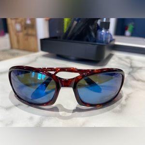 Polarized mirror Harpoon frame costa sunglasses with case EUC.